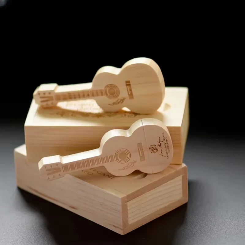 Tự Do Tùy Chỉnh LOGO Đàn Gỗ USB2.0 Đèn LED 4G 8G 16G 32G 64GB 128G tặng Kèm Móc Khóa Camera Bút Quà Tặng Hộp Thẻ Nhớ