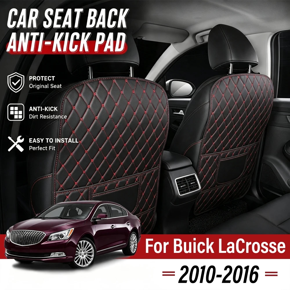 Easy Clean PU Anti Kick Mat Pads For Buick LaCrosse 2010-2016 Dirt-Repellent, Two Color Choice, Quick Install Full Coverage