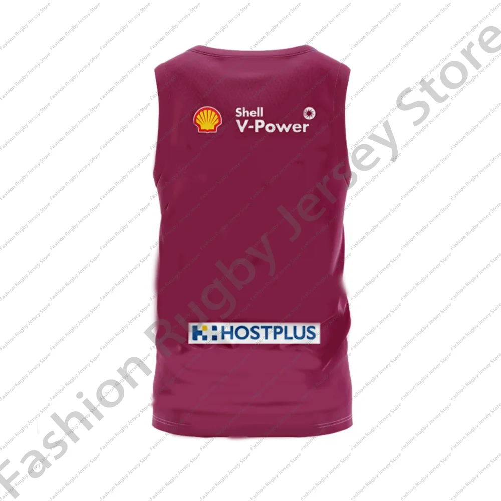 Men Training Singlet Rugby Jersey Boys Casual Sportwear Clothes Tee Male T Shirt Tank Top Waistcoat Vest 2025 Queensland Maroons