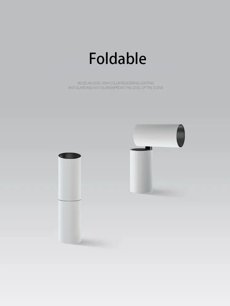 Led Spotlight Nordic Surface Mounted Ceiling Lamp Anti Glare Adjustable Angle Spot Light Foldable White Black 7W Lighting COB