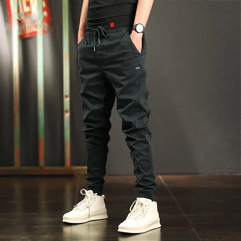 

Модные молодежные повседневные брюки, утепленные, осенне-зимние, облегающие, в корейском стиле, эластичные, с манжетами, рабочие брюки, немнущиеся, молодежные