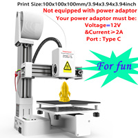 EasyThreed K10 3D Printer Mini Desktop Printing Machine100x100x100mm Built Size Removable Platform One-Key Printing with TF Card