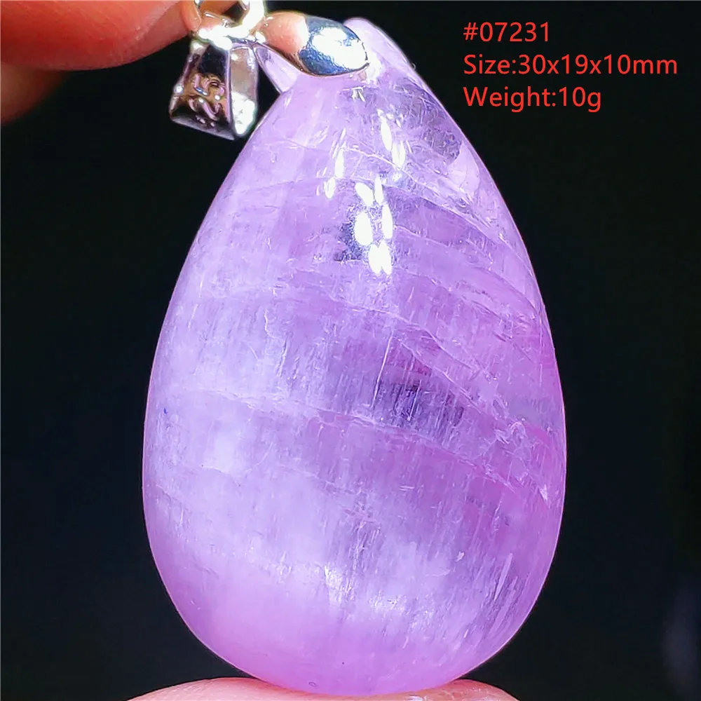 

Natural Purple Kunzite Pendant Women Cat Eye Water Drop Oval Bead Rare Purple Kunzite Pendant Necklace Fashion AAAAAA