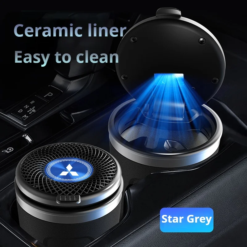 

2025 Multi-purpose Car LED Ashtray For Mitsubishi Pajero Outlander XL Montero Lancer Triton High-end Car Interior Accessories