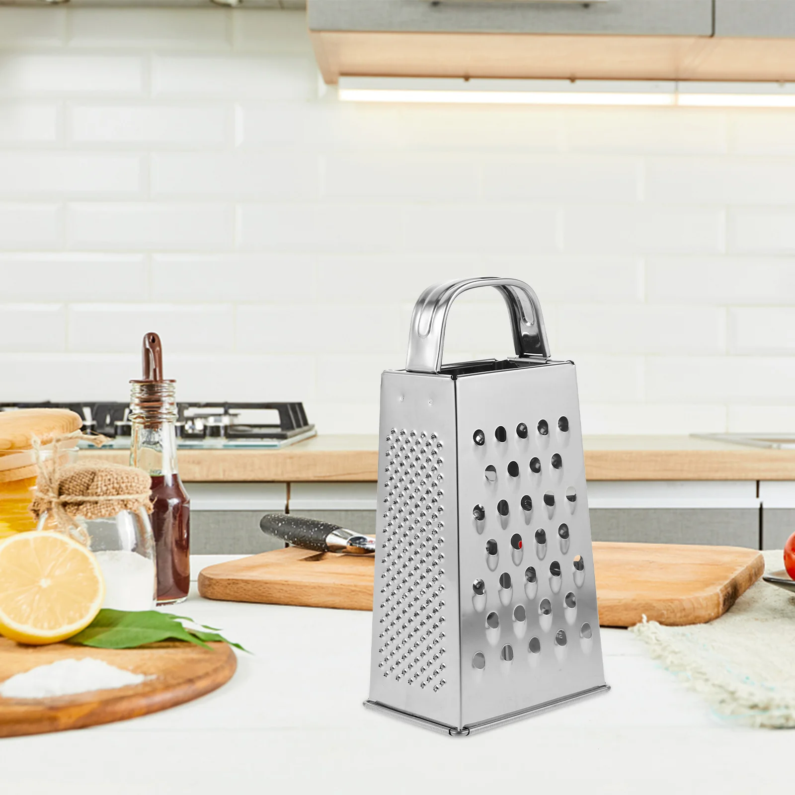 Four-sided Grater Vegetable Grating Tool Food Grinder Cheese Handheld Stainless Steel