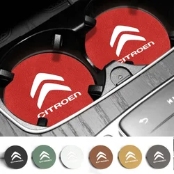 2Pcs Car Anti Slip Mat Coaster Water Cup For Citroen C4 C3 C5 Aircross C1 C CROSSER Berlingo C Elysee C6 C2 Picasso Jumpy VTS C2