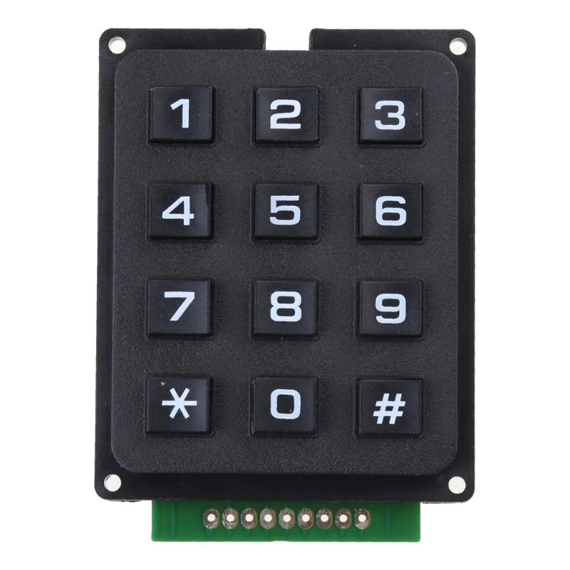 DXAB 12 Tombol Kunci 3x4 Tombol Membran Keypad Matriks Array Keyboard DIY