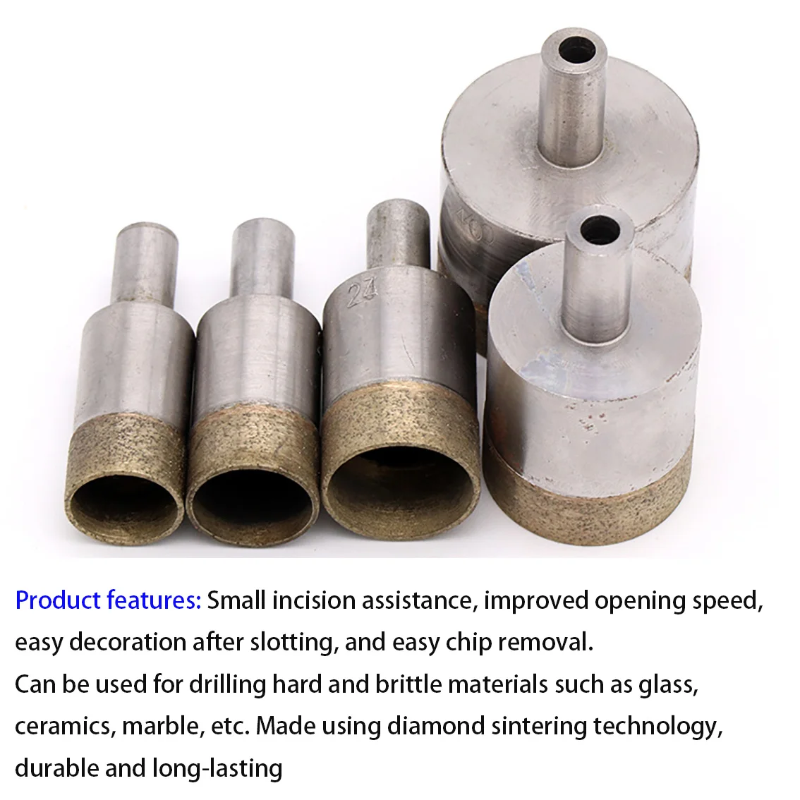 Imagem -05 - Diamante em pó Sinterizado Broca Telha Cerâmica de Vidro de Mármore Hole Saw Ferramenta Elétrica 10 Handle Mm84 mm 1pc