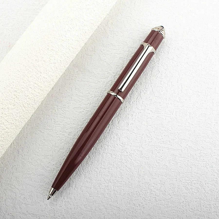 

1 шт. 2015 Maroon Fancy Smooth Writing Metal Twist Business Ball Pen (синие чернила)