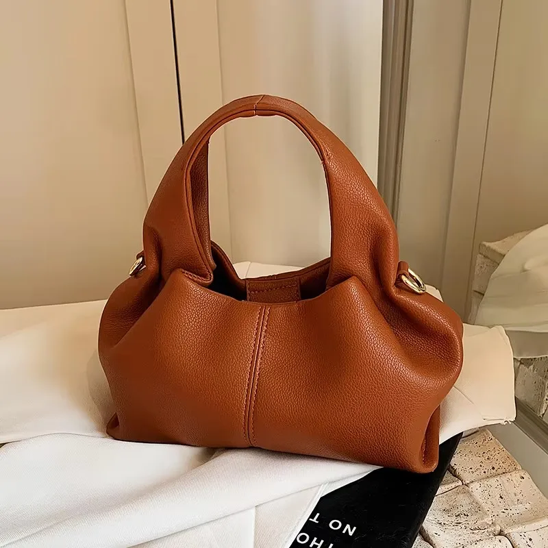 

2025 Autumn and Winter Hobos Pack Top-Handle Bags Aesthetic Bags Luxury Brand Handbags Ladies Dumpling Shoulder Crossbody Bags