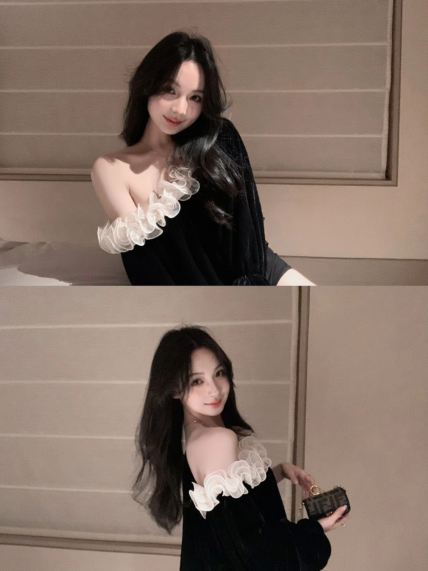 

Женская бархатная кофта-боди ZhouYeye с открытыми плечами и длинными рукавами, новинка зимы