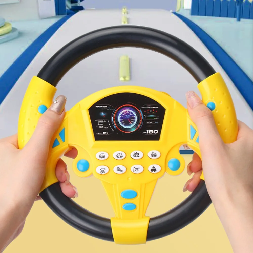 

360 ° Моделирование вращения, игрушки на руле, многофункциональный мультипилот для раннего образования, музыкальное моделирование рулевого колеса