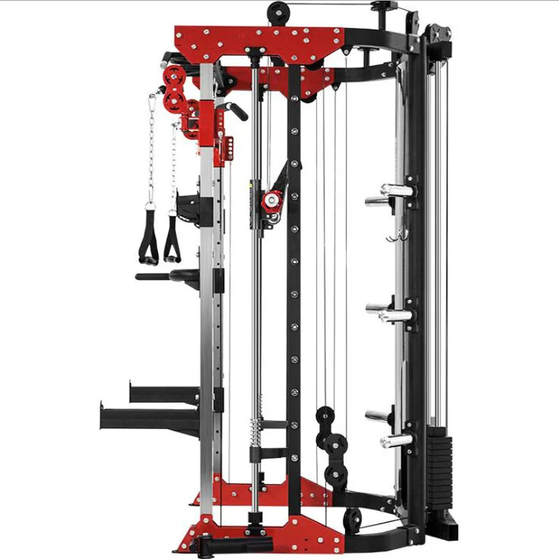 hot sale commercial home use multi function gym equipment comprehensive trainer power rack smith machine with weight stack