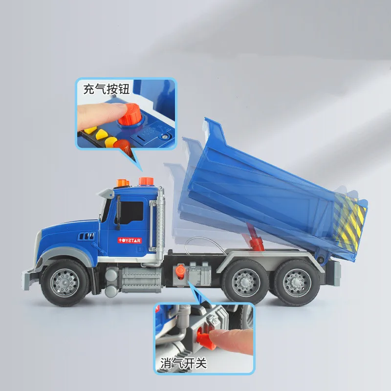 Cement Mixer Truck Toys for Boys,Construction Trucks with Lights and Sounds,Powered Push Car Construction Vehicle Toys Truck