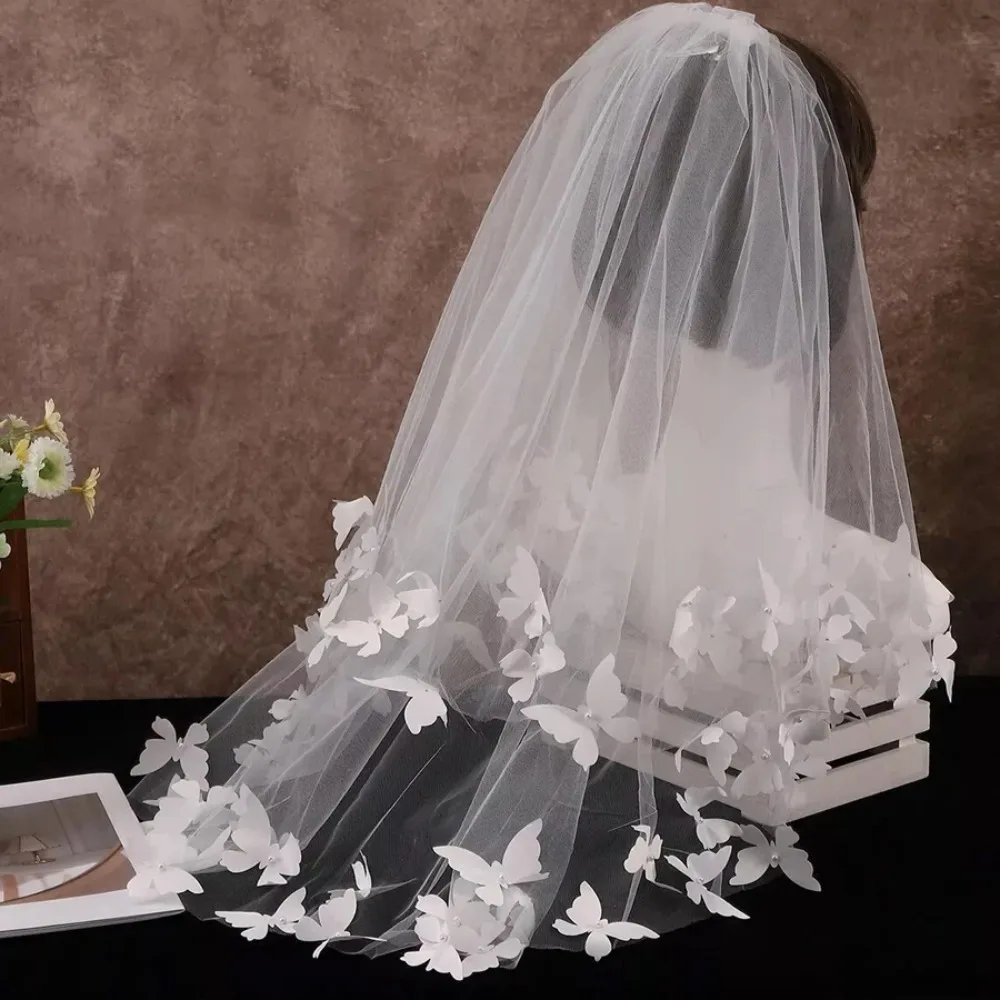 butterfly-pearls-bridal-veil-2-layers-short-wedding-veils-customized