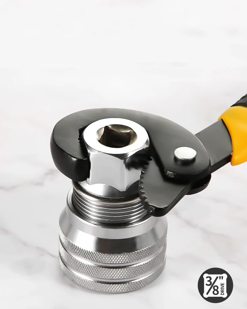 10–19 mm verstellbarer Universal-Steckschlüssel – universelle Passform für standardmäßige metrische Schrauben und Muttern, kompatibel mit 3/8-3/4 Ratschenschlüssel – Detail 7