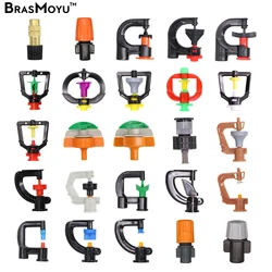 BRASMOYU ID-6.0/7.5mm Garden Micro Watering Sprinklers 24 Types of Rotating Refraction 360 180 Degrees Nozzle Spray Mini Spray