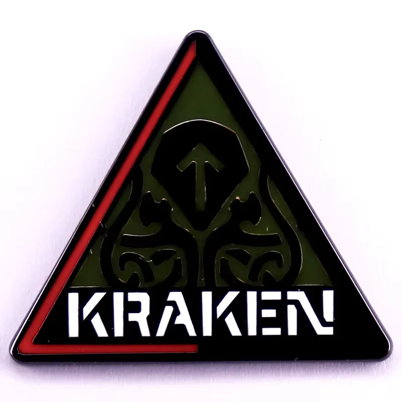 Kraken Badges Tactical Morale Brooch Army Enamel Pin