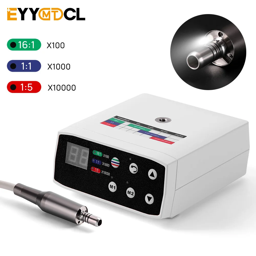 Dental Electric Brushless LED Micro Motor Internal Spray Electric Motor High Brush 1:1/1:5 Fiber Optic Contra Angle Handpieces