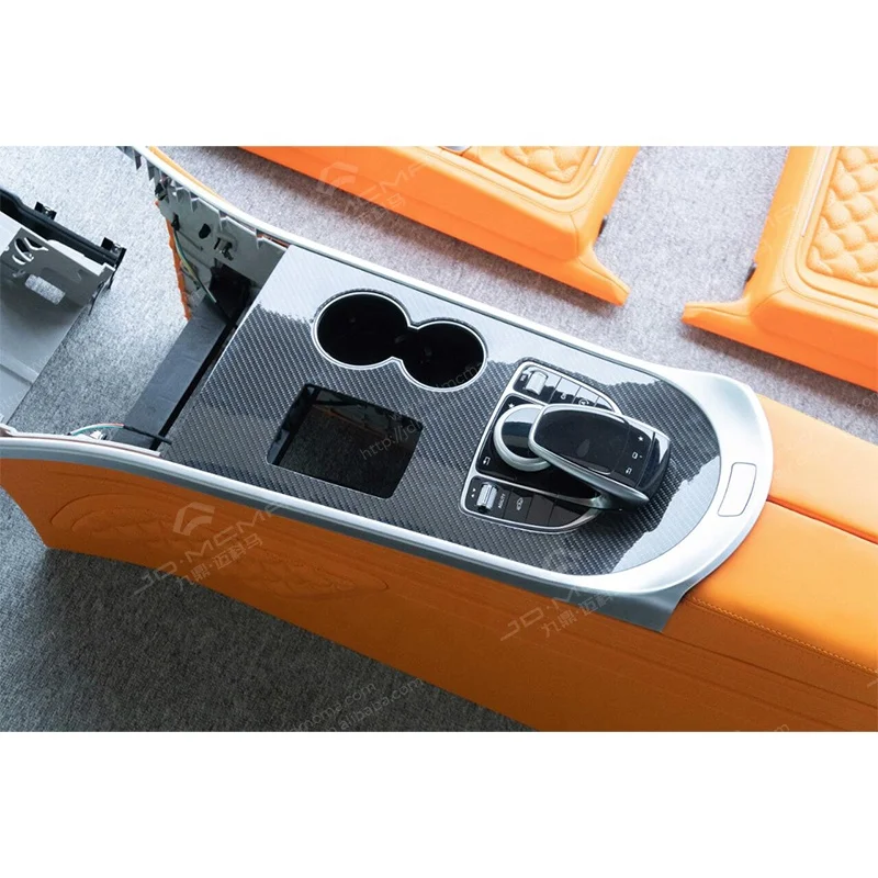 طقم الكسوة الداخلية باللون البرتقالي المباشر من المصنع لتعديلات مخصصة فاخرة G350 G500 G63 W463 إلى W464 #2