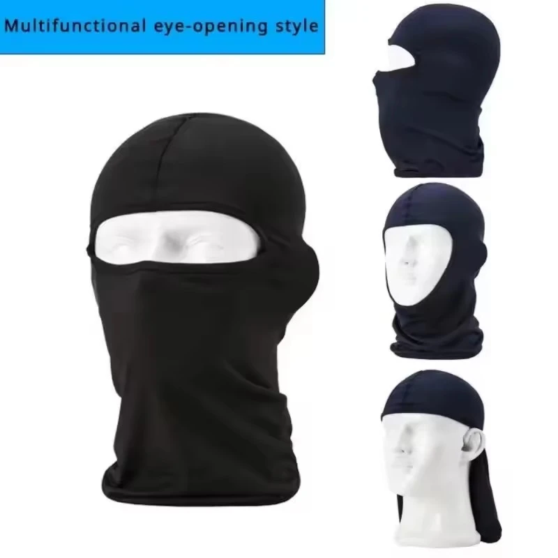 Black Ice Silk Face Neck Cover Lightweight Windproof Full Face Balaclava Perfect for Motorcycle Cycling Fishing Camping Sports image 6
