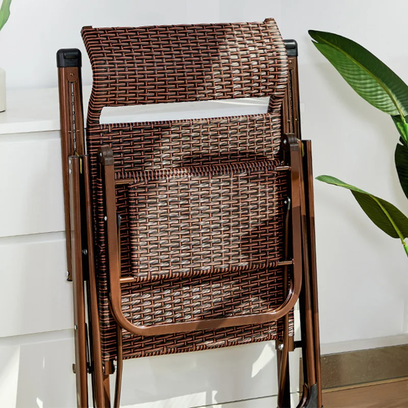 Balkon Rotan Campingstoel Opvouwbare Zonnebank Modern Relax Terras Lounge Stoel Zwempark Vloer Silla De Playa Meubels