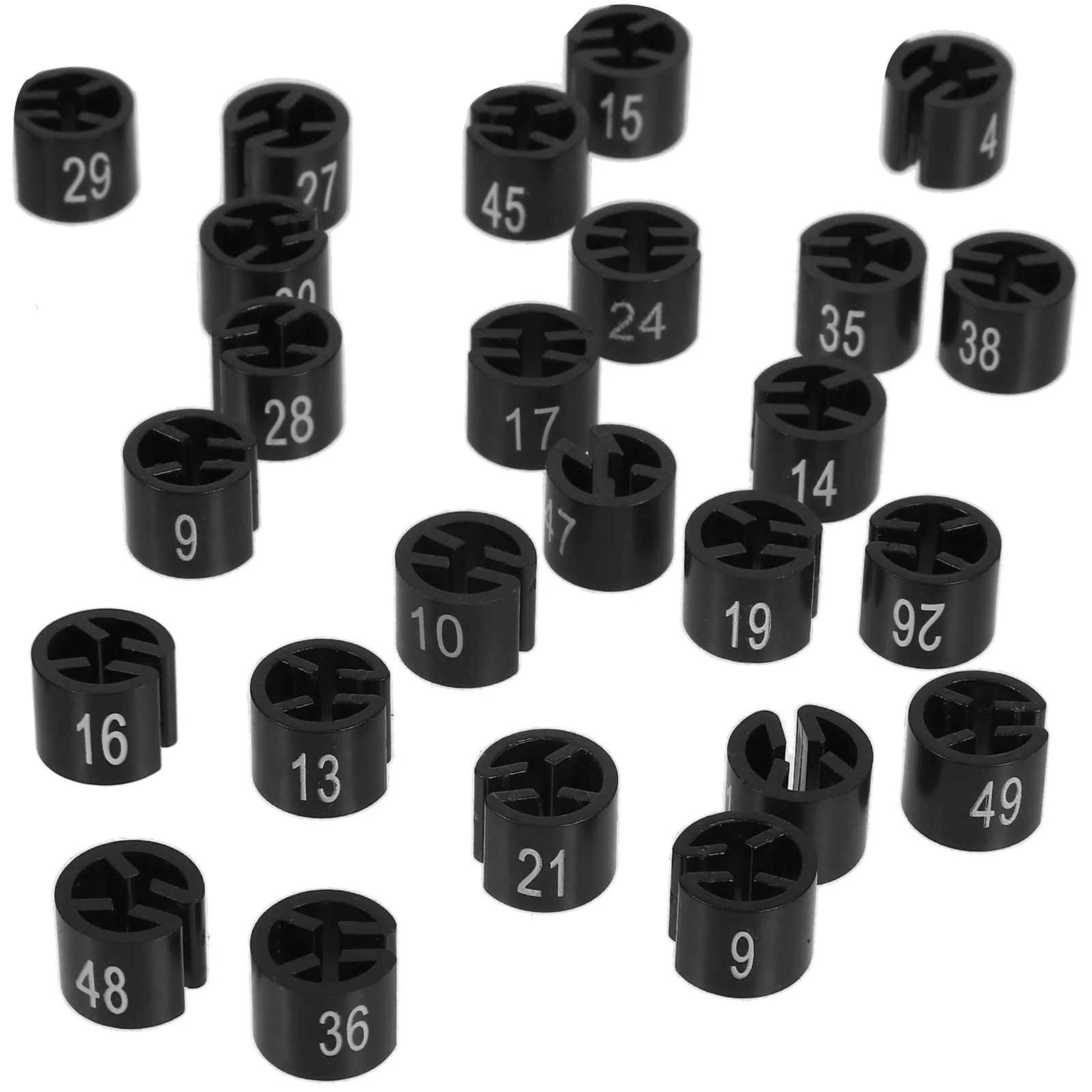 

50pcs Hanger Size Tags Black Numbers Children Clothing Markers Easy Wardrobe Clothes Hanger Size Tag Numbers Compact Structure