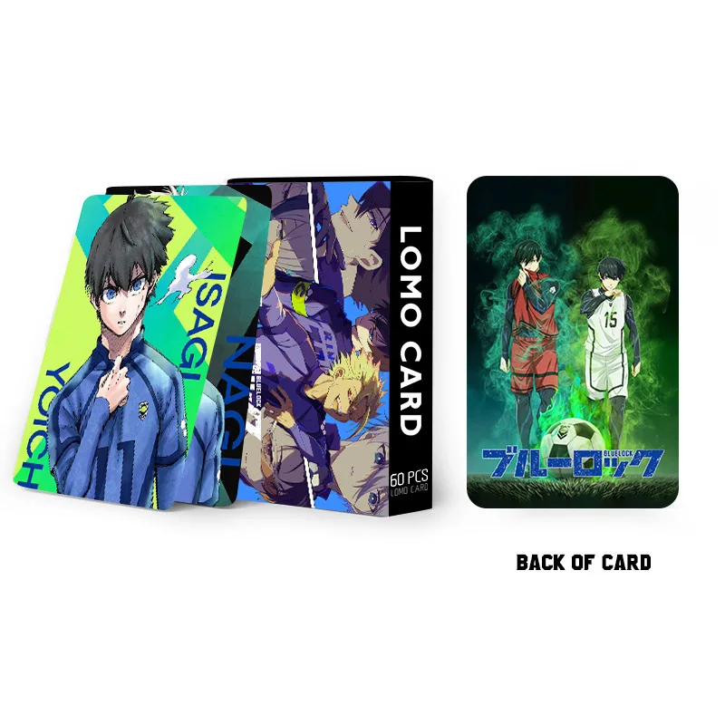 60PCS/Set Anime BLUE LOCK Isagi Yoichi Bachira Chigiri Figures Photo Cards LOMO Card Photocard For Fans Collection Gift