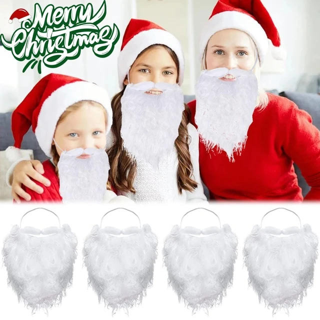 Divertido disfraz de barba de Papa Noel barba blanca accesorios de disfraz de barba de Papa Noel de Navidad para ninos y adultos disfraz de Papa Noel AliExpress