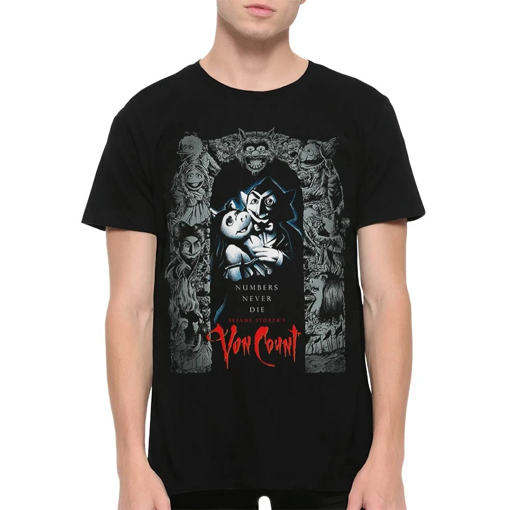 Von Count Lustiges Dracula-T-Shirt, Herren-Grafik-T-Shirts, Streetwear