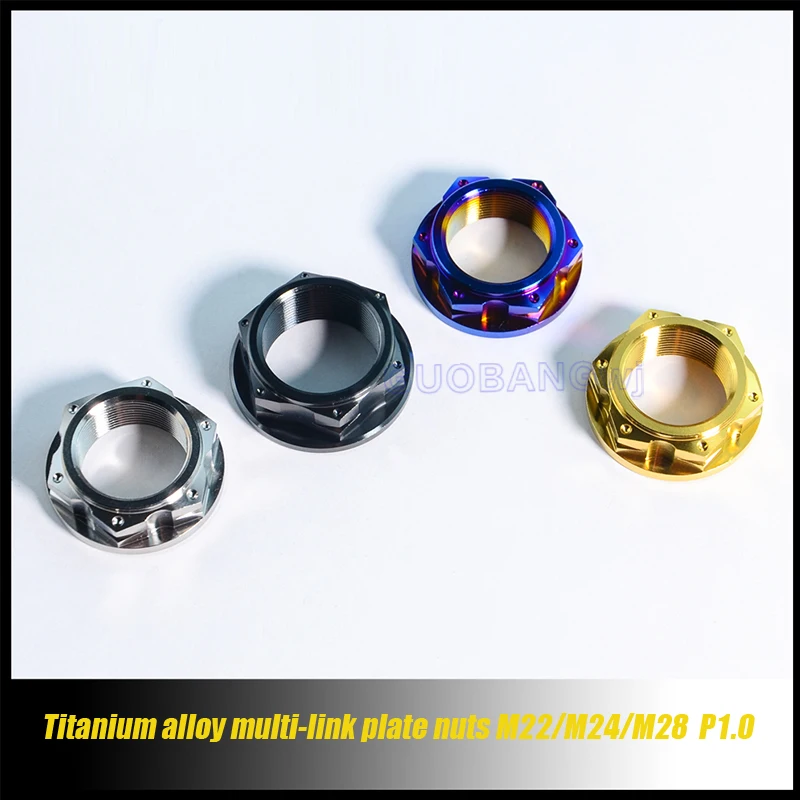 Titanium Nut M22/M24/M28 P1.0 for Motorcycle Multi-Link Plate – Lightweight Anti-Rust High-Strength Fastener Performance 1Pcs