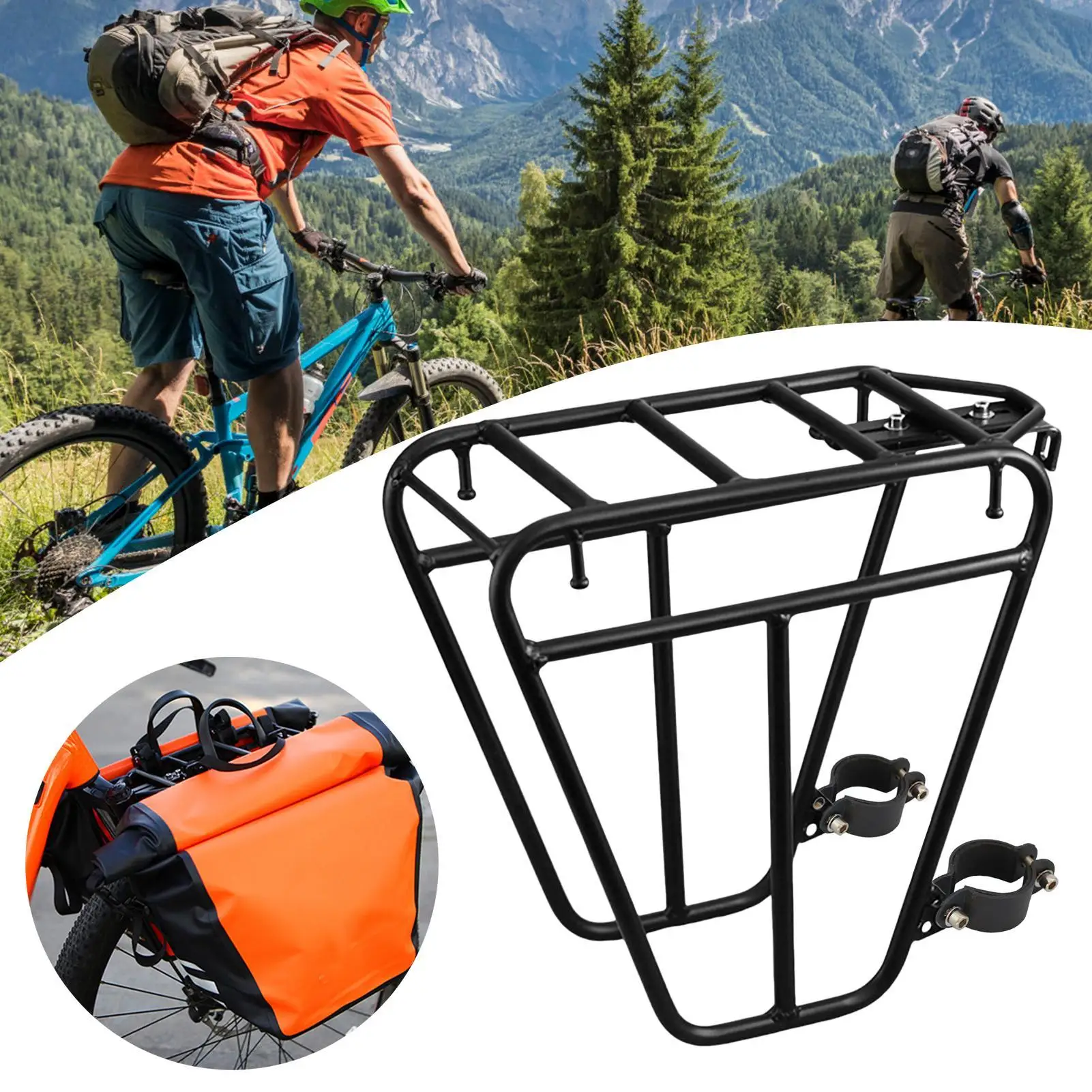 

Front Fork Mounting Mountain Bike Front Cargo Rack Front Fork Luggage Carrier Rack for Luggage Fishing Fitness