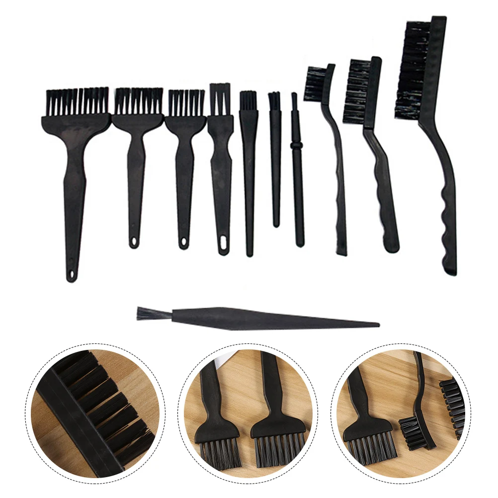 

11 pcs Anti-static Brush Set Phone Cleaning Kit CPU Keyboard Computer Plastic Motherboard Dust Resistant Safe Non-sticky High