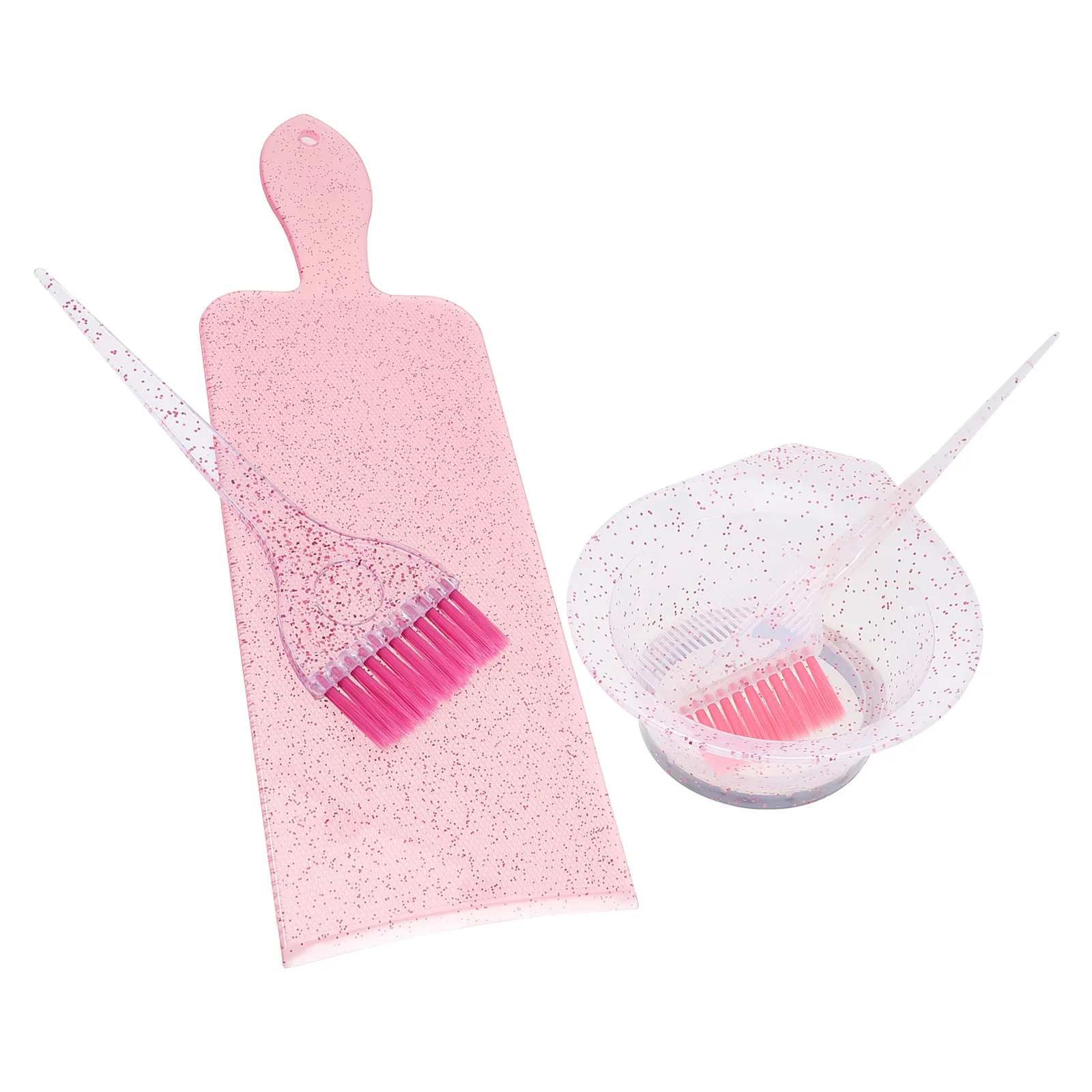 

1 set 1 Set Hair Dye Bowl Brush Set Shimmering Design Dual-Side Brush Comb For Home Use Salon Supplies Hair Color Tool Kit