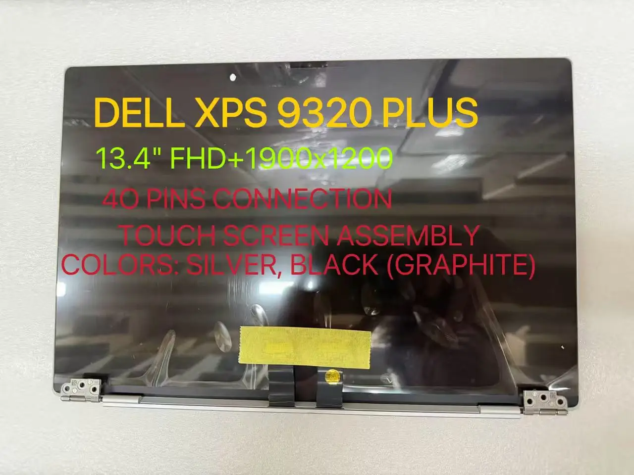 

For Dell XPS 9320 Plus 13.4-inches FHD+ 1900*1200 Laptop Panel Touch Screen Replacement Complete Assembly Display LCD