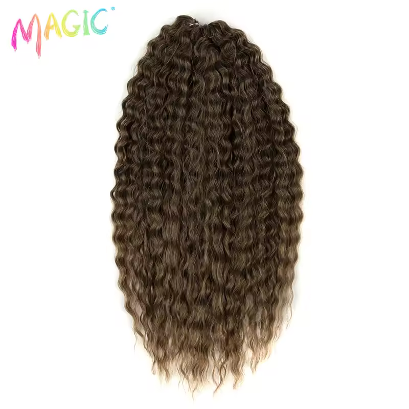 Magic Ariel Curl Hair Water Wave Twist Crochet Hair Synthetic Braid Hair Ombre Blonde 22 Inch Deep Wave Braiding Hair Extension - Image 44