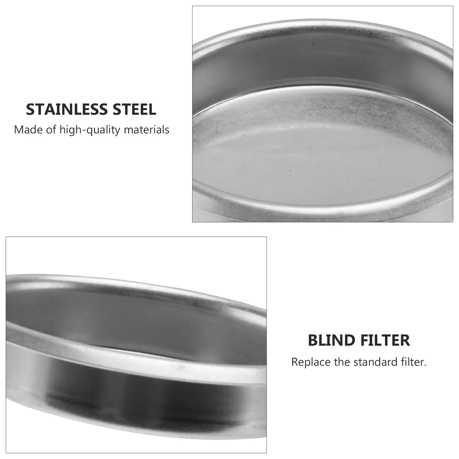 1Pcs Blind Filter 58Mm Stainless Steel Backflush Insert for Espresso Machine Cleaning Basket Metal Back Flush Disk