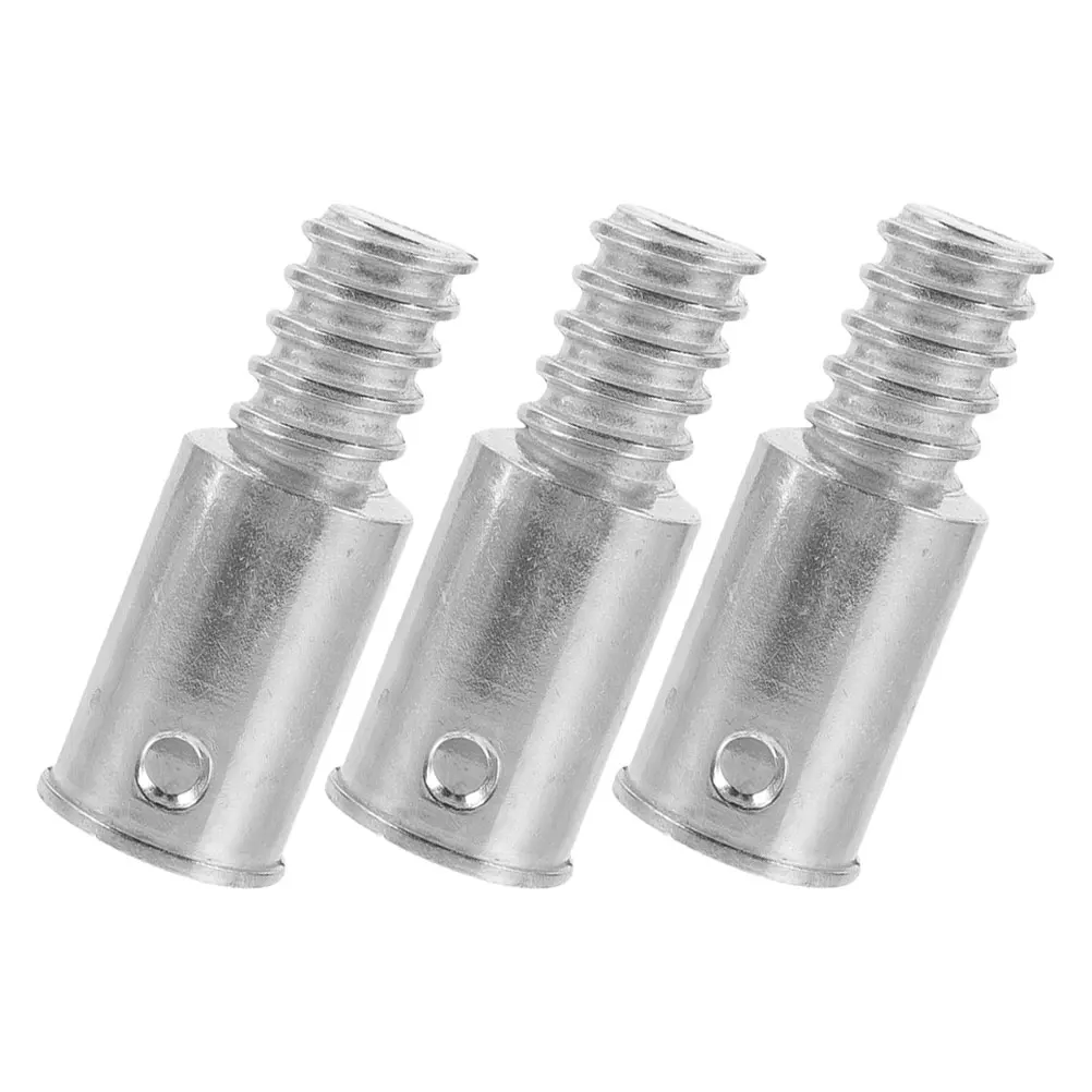 

3 Pcs Threaded Connector Broom Extension Pole Adapter Appendix Handle Attachment Aluminum Alloy