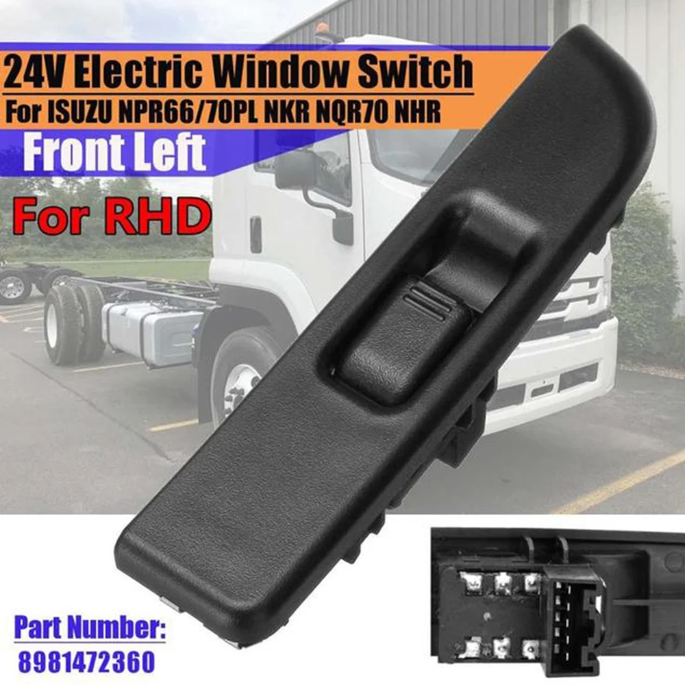 12V Front Left Electric Window Switch for Isuzu NPR66 / 70PL NKR NQR70 NHR 8981472360