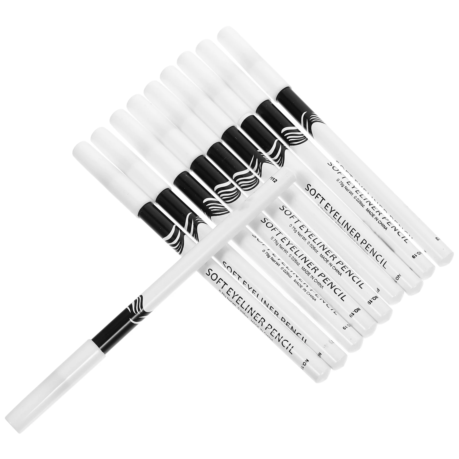 

10pcs White Eyeliner Highlighter Pencils Long Lasting Waterproof Makeup Tools for Women Professional Salon Use