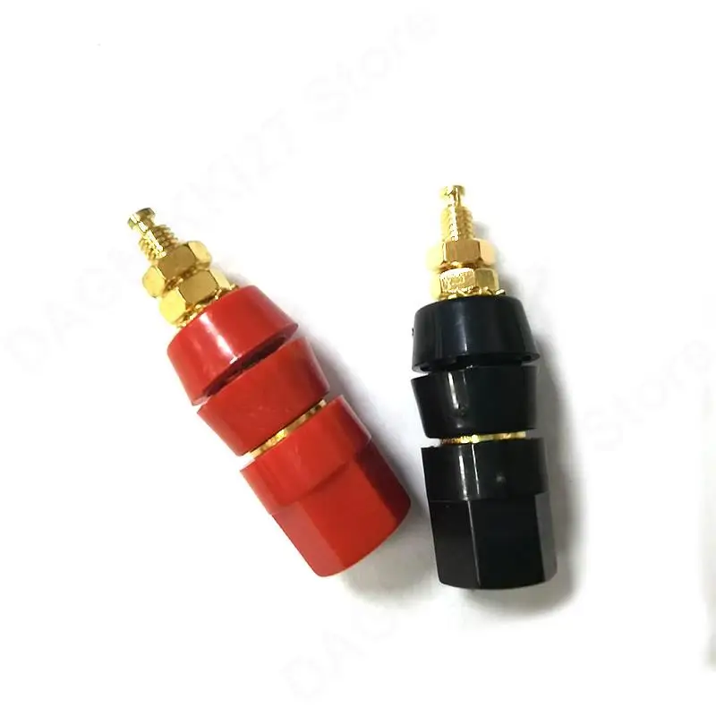 4mm Banana Plug Socket Red Black Jack Adapter cable Connector single Terminals Amplifier Terminal Binding Post Speaker V27