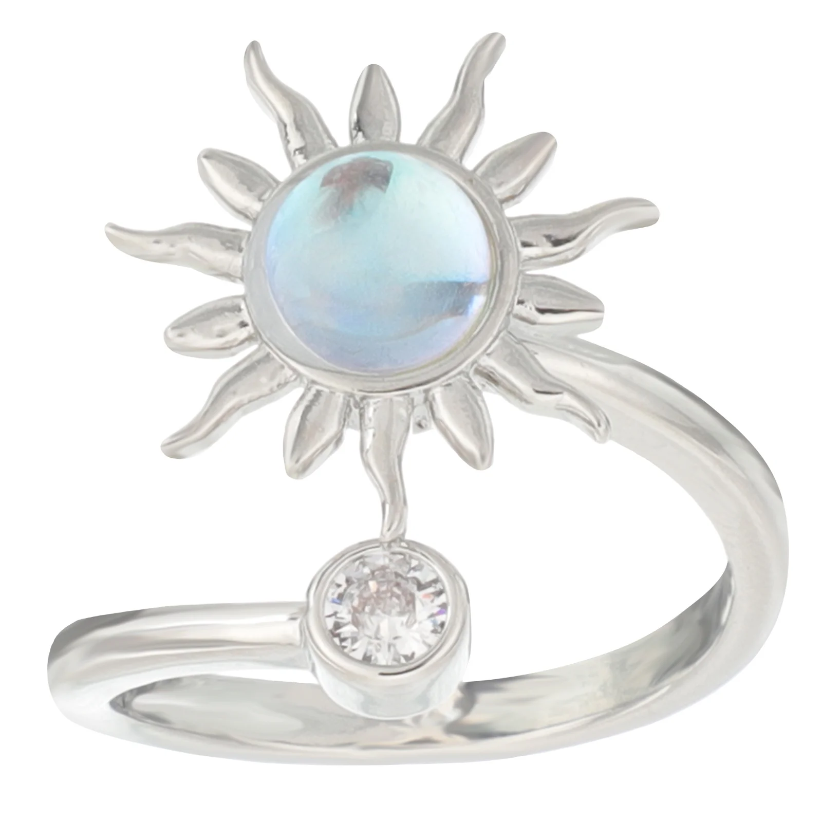 Anneau Fidget tournesol ouvert et réglable, bijoux de Costume esthétique pour adolescentes, cadeaux pour femmes, cadeaux tournesol pour femmes