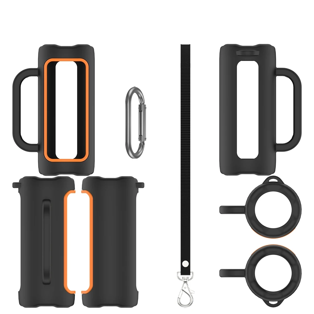 

Outdoor Travel Silicone Case Cover Skin With Strap Carabiner for JBL GRIP Portable Wireless Speaker