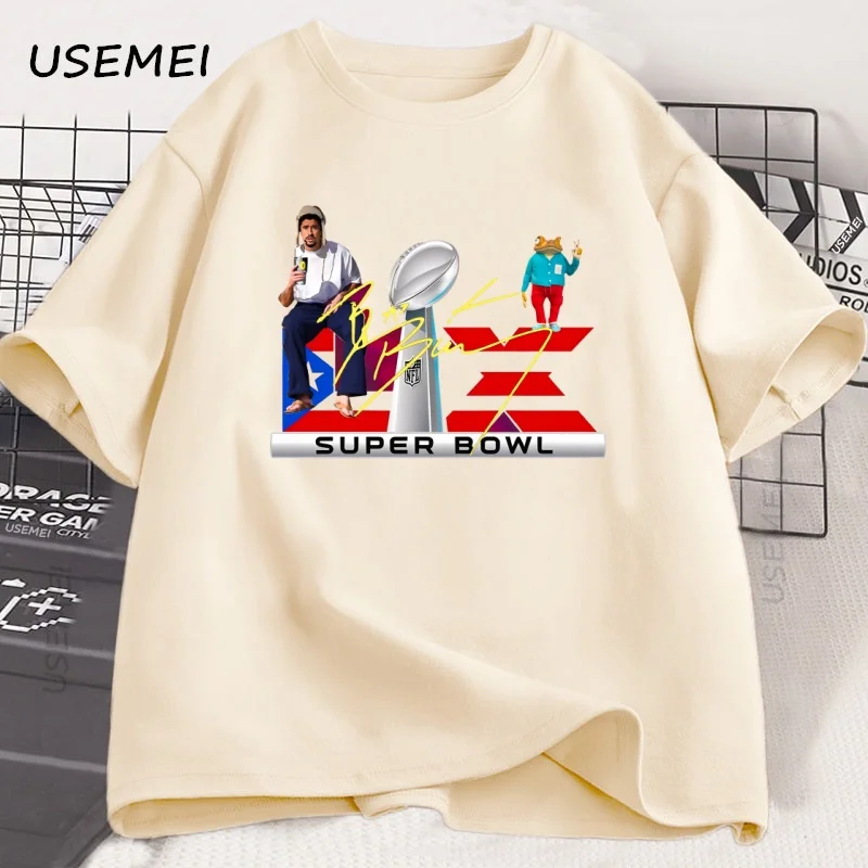 هنا من أجل The Benito Bowl تي شيرت للرجال والنساء ملابس قطنية على شكل أرنب سيئ بأكمام قصيرة مطبوعة تي شيرت جرافيك تي شيرت ملابس الشارع