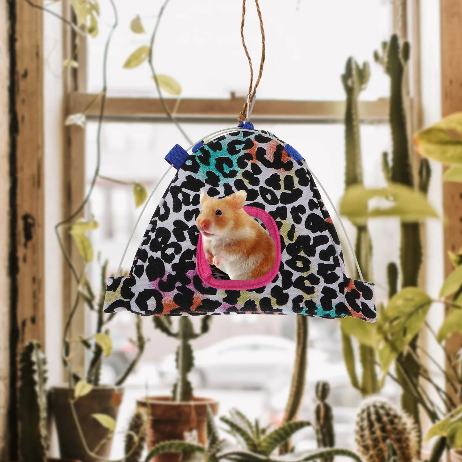 

Pet Tent Hanging Hammock Nest Warm Bed Detachable Hook Small Pet Home Suitable for Hamster Kitten Guinea Pig Squirrel