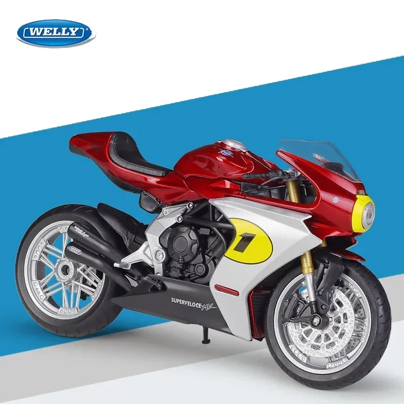 WELLY 1:12  2022 MV AGUSTA Superveloce AGO  Simulation Alloy Motorcycle Model  - Suitable for Children's Toys and Collections