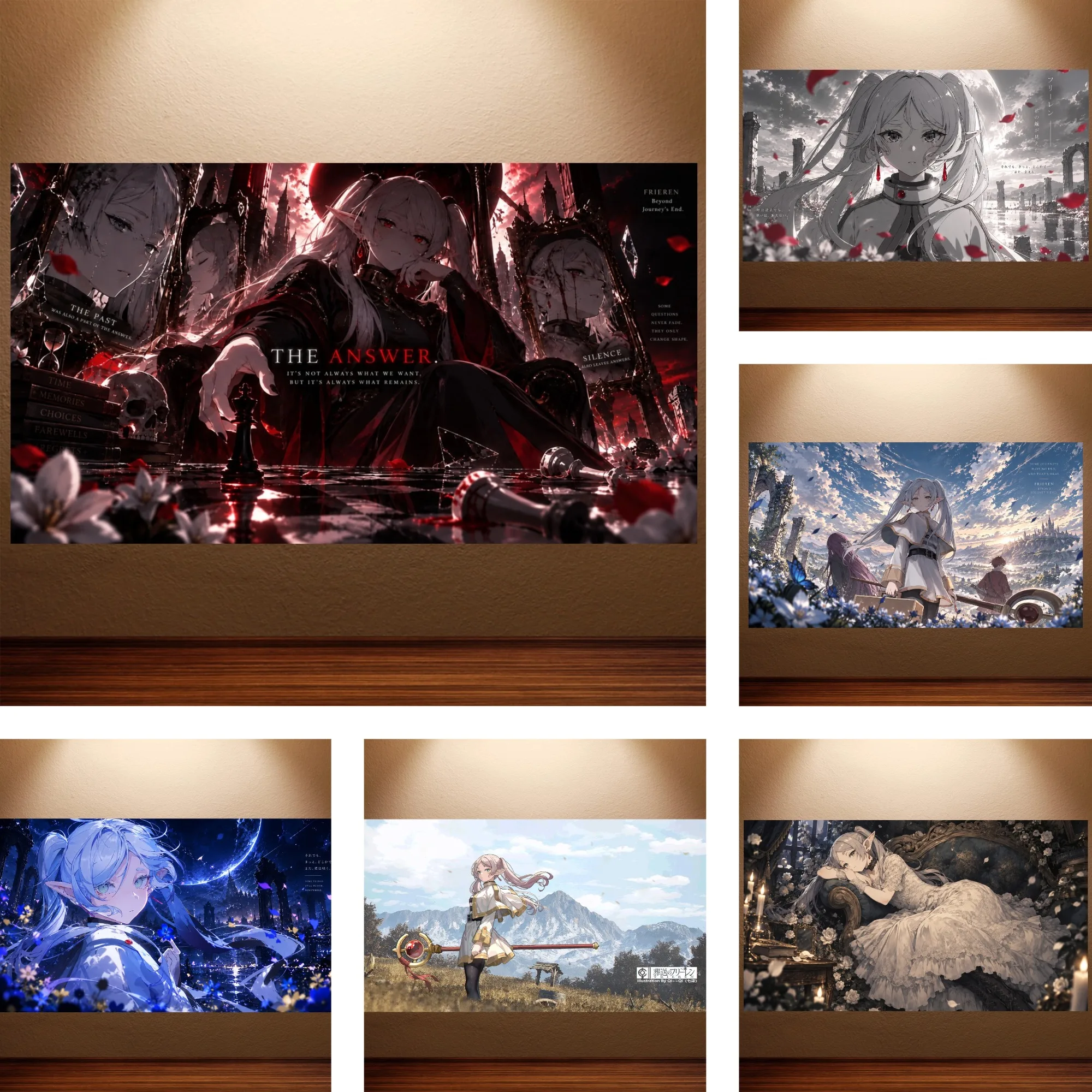 Frieren Beyond Journey's End Poster Anime Character Canvas Painting Wall Art for Bedroom Living Room Otaku Gamer Room Home Decor