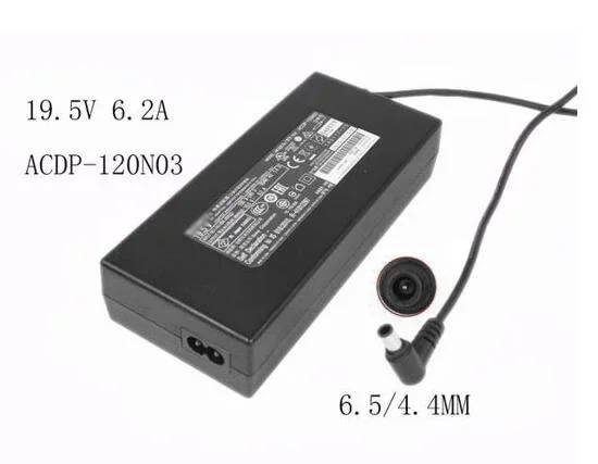 

Power Adapter ACDP-120N03, 19.5V 6.2A, Barrel 6.5/4.4mm With Pin, 3-Prong