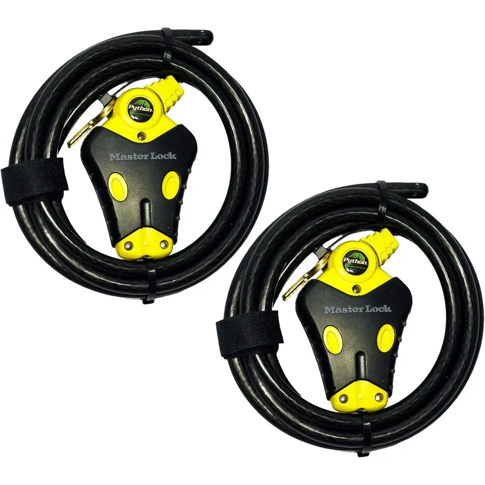 

Два регулируемых тросовых замка длиной 6 футов с одинаковым ключом