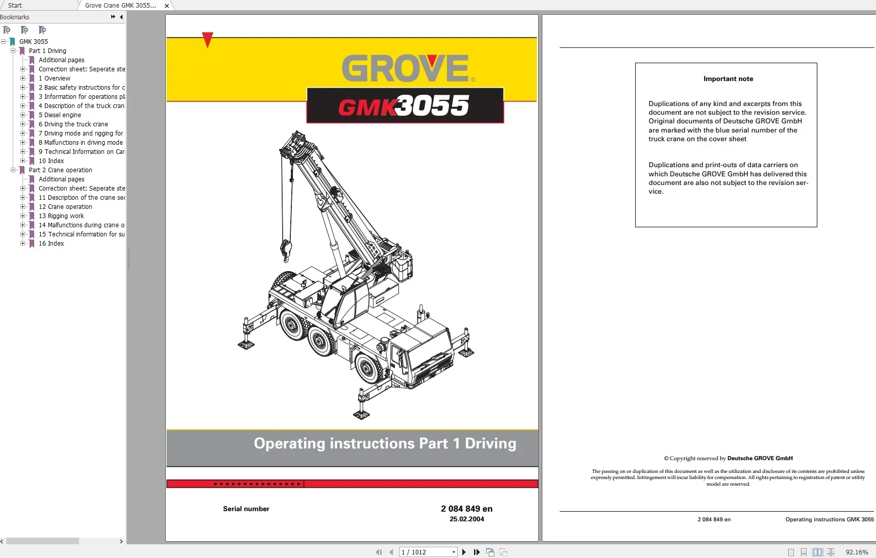 TruckEPC3 Grove GMK Cranes 37.3 جيجابايت كتالوج أجزاء PDF والتخطيط ودليل تشغيل الخدمة وصيانة DVD